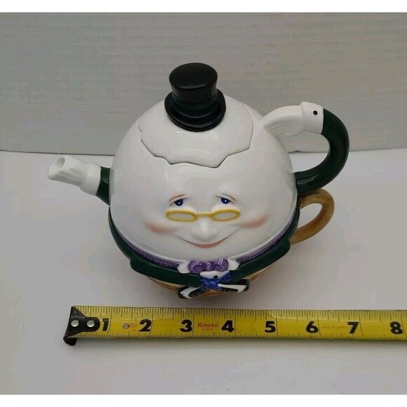 Department 56 Storybook Collection Humpty Dumpty Tea For One Stackable Teapot - Picture 4 of 12